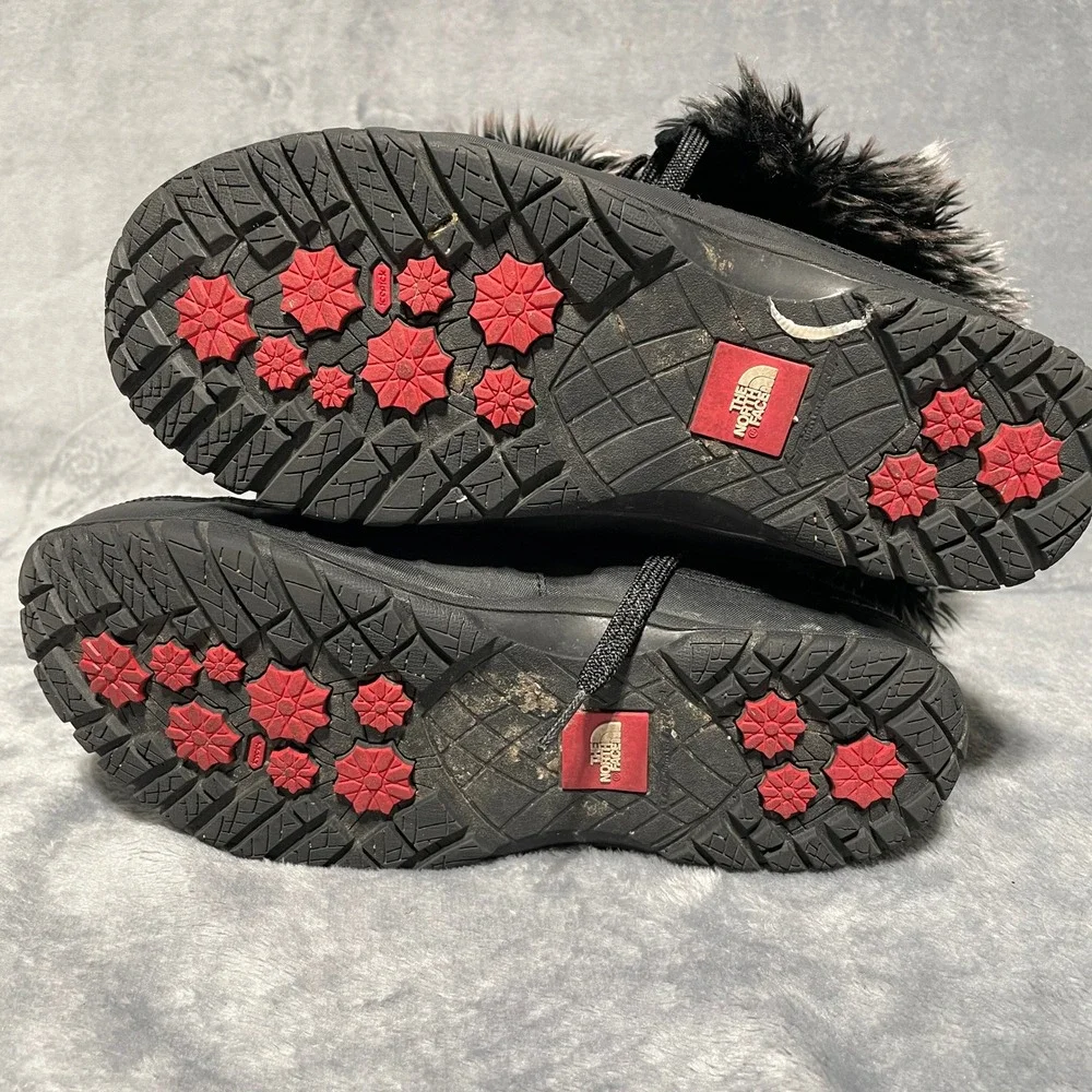 The North Face Shellista Lace Luxe Black Waterproof Winter Boots Womens 9 A0Z3